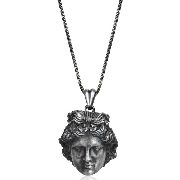 Medusa Necklace Greek Mythology Sterling Silver Pendant 