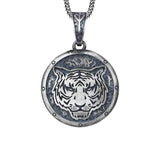 Tiger Animal Beast Medallion Necklace
