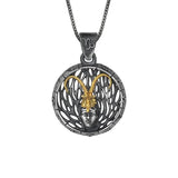 Capricorn Caged Circle Zodiac Necklace