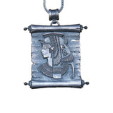 Cleopatra Silver Cartouche Necklace