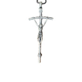 Crucifix Cross Necklace, 925 Silver Jesus Necklace