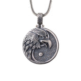 Eagle Yin Yang Medallion Necklace