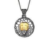 Gemini Caged Circle Zodiac Necklace