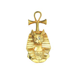 Gold Bastet Egyptian Cat Goddess Pendant