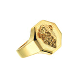 Gold Bull Beast Solid Band Ring