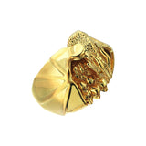 Gold Dragon and Skulls Ring