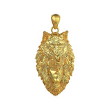 Gold Man in Wolf Disguise Pendant