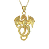 Gold Winged Dragon Pendant