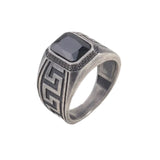Greek Black Onyx Signet Ring