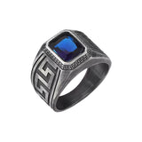 Greek Sapphire Signet Ring