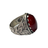 Leaves Silver Man Ring