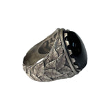 Leaves Silver Man Ring