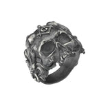 Mason Skull Silver Ring