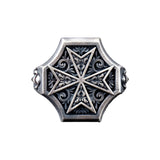 Maltese Cross with Sword Signet Ring