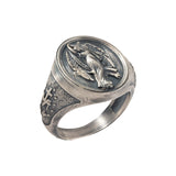 Silver Holy Mary Signet Ring