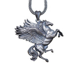 Silver Pegasus Charm Necklace