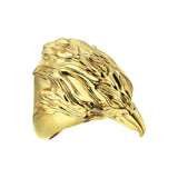 Solid Gold Eagle Band Ring