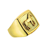 Solid Gold Horse Seal Ring
