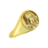 Solid Gold Jesus Seal Ring