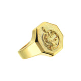 Solid Gold Medusa Signet Ring