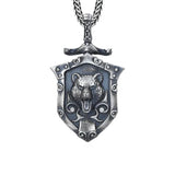 Sword and Shield with Wild Bear Head Pendant