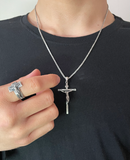 Crucifix Cross Jesus Silver Ring