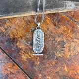 Ancient Egyptian Cartouche Silver Necklace