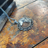 Celtic Horse Silver Necklace