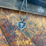 Havanese Dog Necklace, Winged Heart Angels Pendant