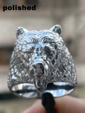 Silver Bear Viking Ring