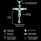 Jesus Crucifix Silver Necklace