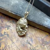Real Gold Mother and Child Necklace