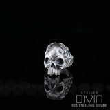 Ornamented Skull Silver Ring