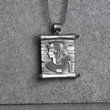 Cleopatra Silver Cartouche Necklace