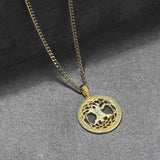 Solid Gold Scandinavian Yggdrasil Necklace