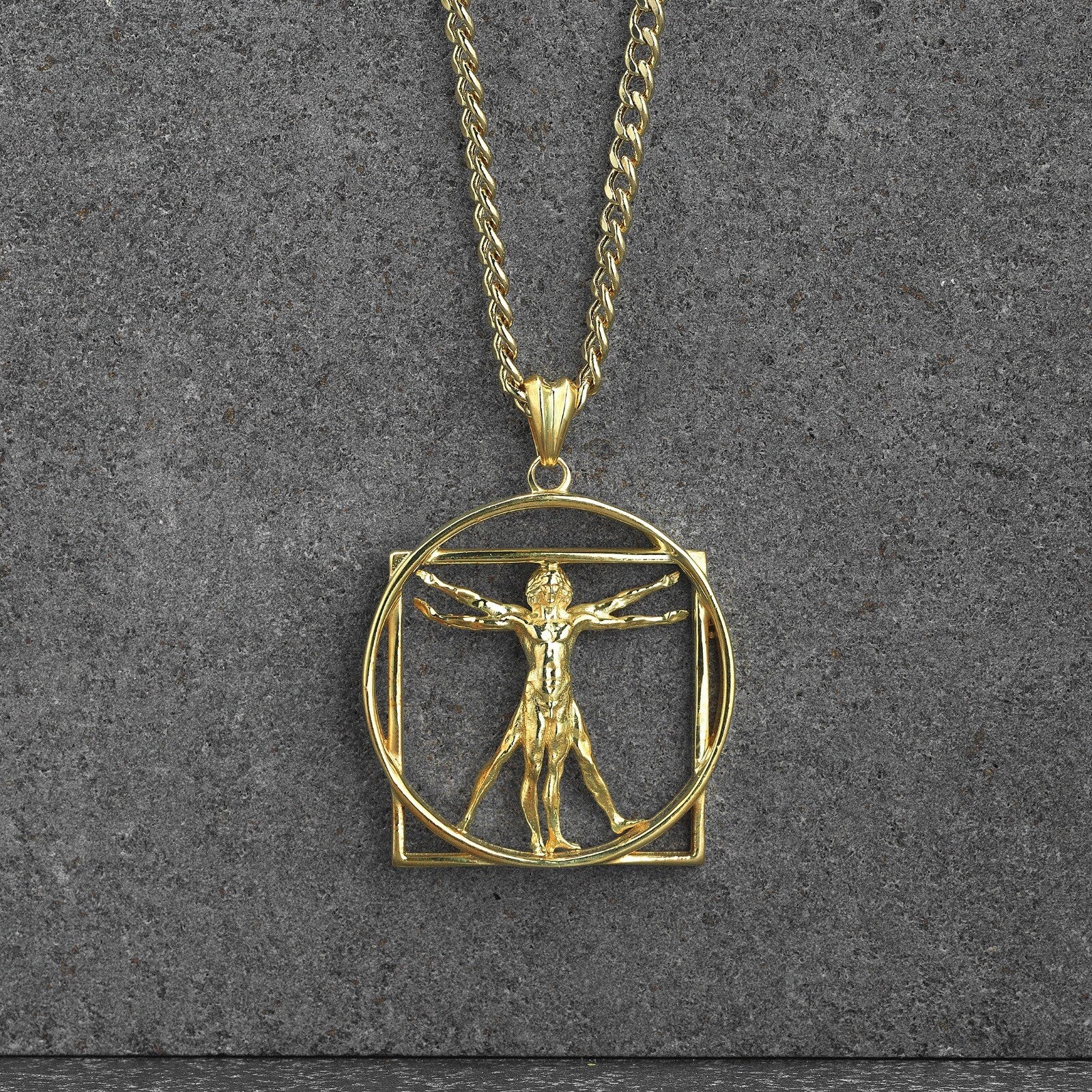 Leonardo Da Vinci The Vitruvian Man Pendant/Necklace Jewelry, Da