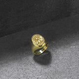 Solid Gold Wild Honey Bee Seal Ring