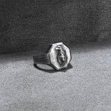 Wolf Under Eagle Wings Band Ring