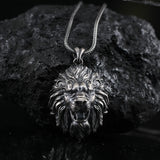 Wild Lion Head Pendant