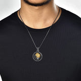 Aries Caged Circle Zodiac Necklace