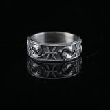 Pisces Zodiac Band Ring