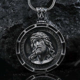 Crucified Jesus Medallion Pendant