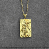 The Archangel Saint Gabriel Medallion Necklace