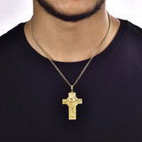 Gold Ascension of Jesus Cross Necklace