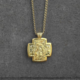 Gold Cross Shaped Angel Pendant