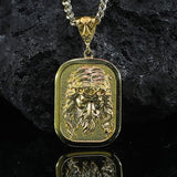 Gold Jesus Christ Medallion Necklace