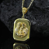 Gold Holy Family Medallion Necklace