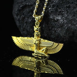 Gold Winged Isis (linear) Necklace