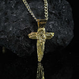 Gold Virgin Mary Cross Pendant