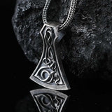 Viking Axe Silver Charm Necklace